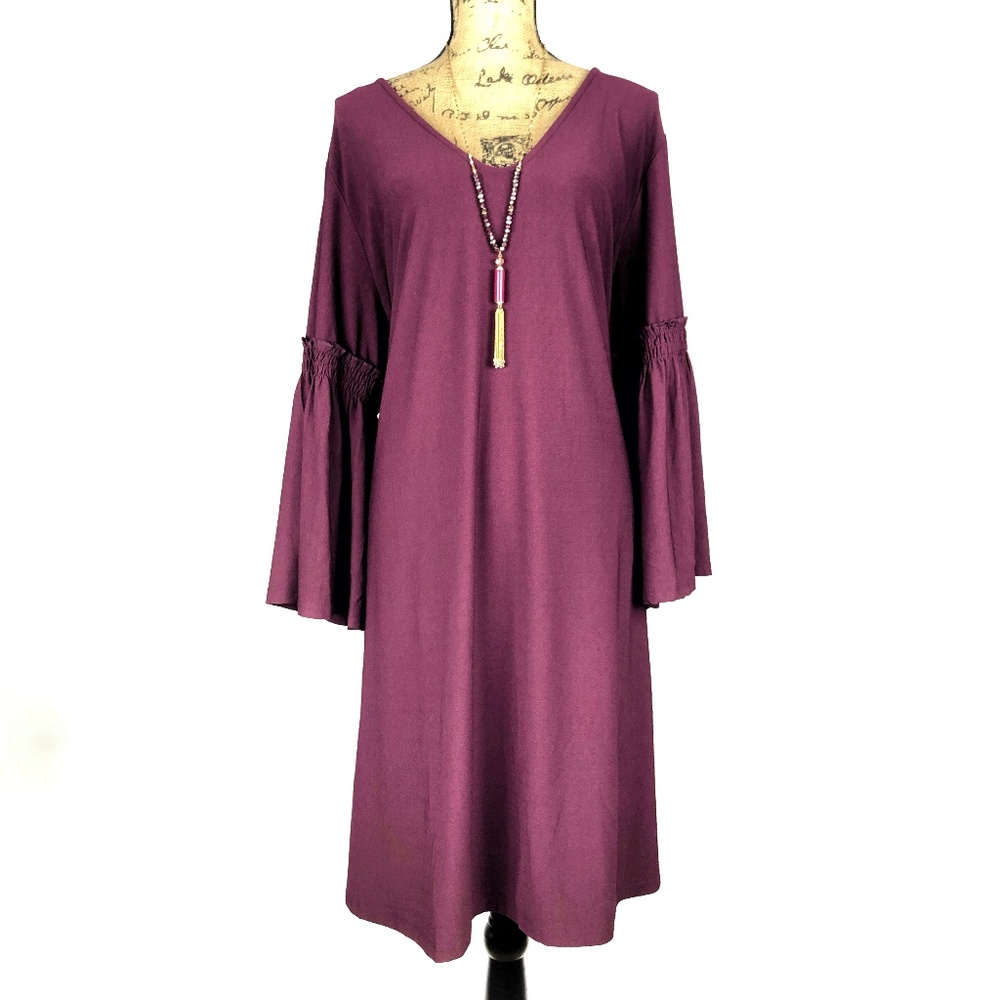 Chelsea & Theodore Ruffle-Sleeve Pullover Dress 3X